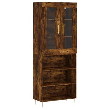 Elegant Smoked Oak Highboard - 69.5x34x180 cm | HipoMarket