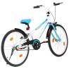 Stylish 24-inch Blue and White Kids Bike - Perfect Gift