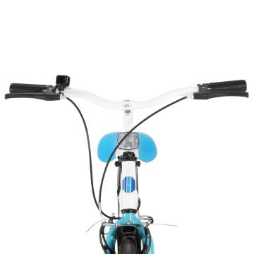 Stylish 24-inch Blue and White Kids Bike - Perfect Gift