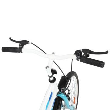 Stylish 24-inch Blue and White Kids Bike - Perfect Gift