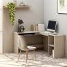 L-Shaped Corner Desk in Concrete Grey - Modern Office Style