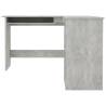 L-Shaped Corner Desk in Concrete Grey - Modern Office Style