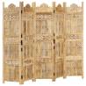 Hand carved 5-Panel Room Divider 200x165 cm Solid Mango Wood Colour light brown Number of 1 Number_of_Panels 5 