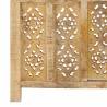 Elegant Hand Carved 5-Panel Room Divider | Mango Wood 200x165 cm