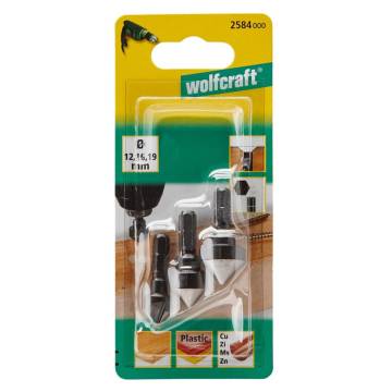 Wolfcraft Three Piece Countersink Bit Set - 2584000