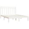 Classic White Solid Wood Bed Frame 150x200 cm King Size