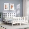 Bed Frame with Headboard White 120x200 cm Solid Wood Colour white Size 120 x 200 cm 