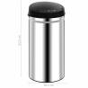 Automatic Sensor Dustbin 50L Stainless Steel - Touchless Waste Solutio