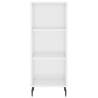 Stylish Highboard High Gloss White - 34.5x34x180 cm