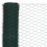 Green PVC Coated Chicken Wire Fence 25x1.2m - Durable & Flexible