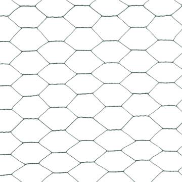 Green PVC Coated Chicken Wire Fence 25x1.2m - Durable & Flexible