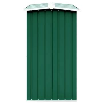 Garden Log Storage Shed - Galvanised Steel 330x92x153 cm Green