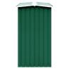 Garden Log Storage Shed - Galvanised Steel 330x92x153 cm Green