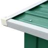 Garden Log Storage Shed - Galvanised Steel 330x92x153 cm Green