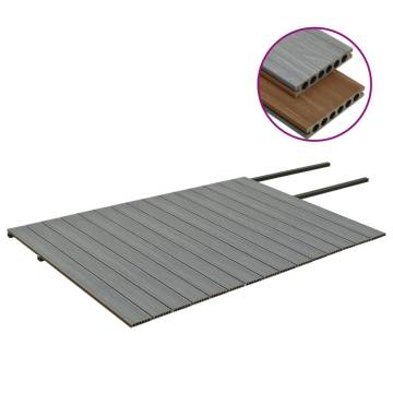 WPC Decking Boards Set - Brown & Grey - 30 m² - Durable & Stylish