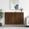 Wall Mounted Cabinets 2 pcs Brown Oak Engineered Wood Colour brown oak Quantity in Package 2 Model leaf black 