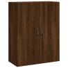 Elegant Wall Mounted Cabinets - 2 Pcs Brown Oak