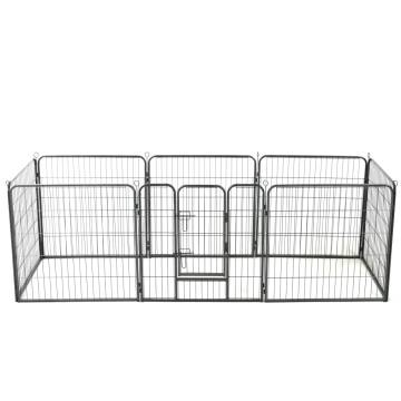 Dog Playpen 8 Panels Steel 80x80 cm - Safe & Versatile