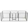 Dog Playpen 8 Panels Steel 80x80 cm Black Size 80 x 80 cm Quantity in Package 1 Model 8-panel 