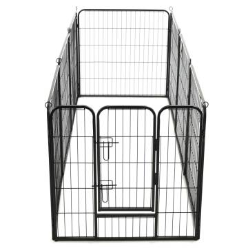 Dog Playpen 8 Panels Steel 80x80 cm - Safe & Versatile