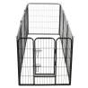 Dog Playpen 8 Panels Steel 80x80 cm - Safe & Versatile