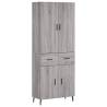 Stylish Highboard Grey Sonoma - 69.5x34x180 cm | HipoMarket