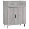 Stylish Highboard Grey Sonoma - 69.5x34x180 cm | HipoMarket