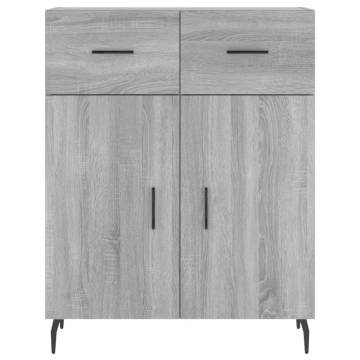 Stylish Highboard Grey Sonoma - 69.5x34x180 cm | HipoMarket