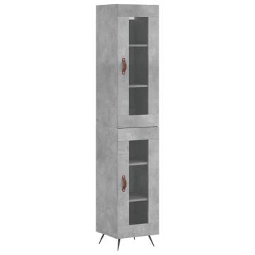 Stylish Highboard Concrete Grey - Durable Engineered Wood | HipoMarket