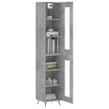 Stylish Highboard Concrete Grey - Durable Engineered Wood | HipoMarket