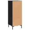 Modern Black Sideboard - 34.5x34x90 cm Engineered Wood