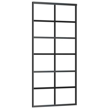 Sliding Door ESG Glass & Aluminium 90x205 cm Black | HipoMarket