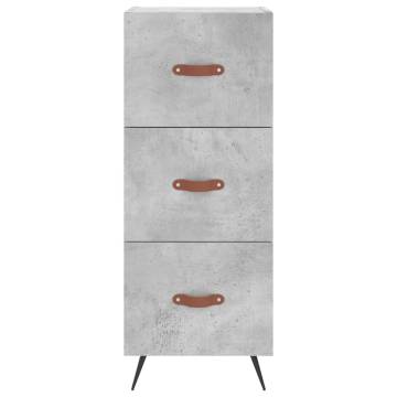 Elegant Highboard in Concrete Grey - 34.5x34x180 cm