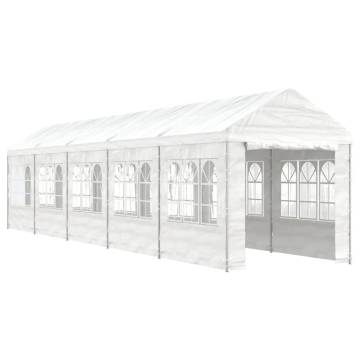 Gazebo with Roof White 11.15x2.28m - Durable Outdoor Shelter