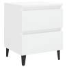 2 pcs High Gloss White Bed Cabinets | Chic Design & Ample Storage