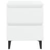 2 pcs High Gloss White Bed Cabinets | Chic Design & Ample Storage