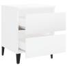 2 pcs High Gloss White Bed Cabinets | Chic Design & Ample Storage