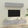 4 Piece TV Cabinet Set Grey Sonoma Engineered Wood Colour grey sonoma Quantity in Package 4 Width 100 cm 