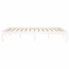 White Solid Wood Bed Frame 140x190 cm | Modern & Sturdy