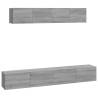 4 Piece Grey Sonoma TV Cabinet Set | Stylish & Practical