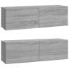 4 Piece Grey Sonoma TV Cabinet Set | Stylish & Practical