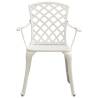 Stylish Cast Aluminium Garden Chairs - 4 Pcs Set