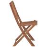 Folding Outdoor Chairs Set - 6 pcs Solid Acacia Wood