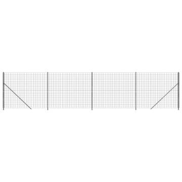 Wire Mesh Fence with Flange Anthracite 1.4x10 m | HipoMarket