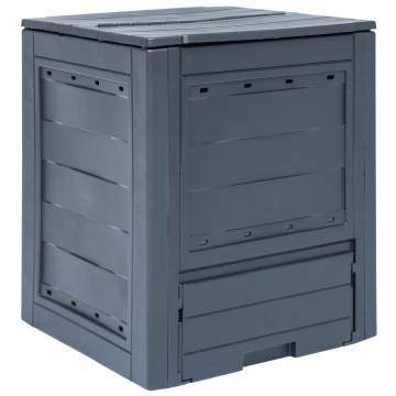 Garden Composter Grey 60x60x73 cm - 260 L | Hipo Market