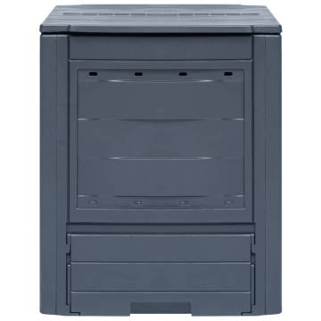 Garden Composter Grey 60x60x73 cm - 260 L | Hipo Market