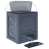 Garden Composter Grey 60x60x73 cm - 260 L | Hipo Market