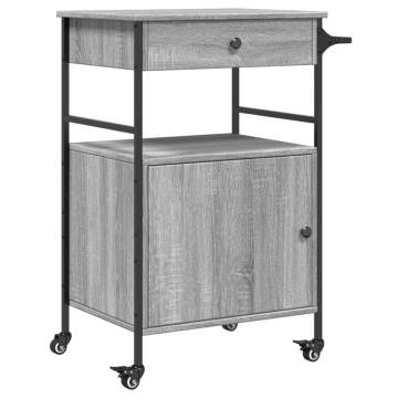 Kitchen Trolley Grey Sonoma 56x43 cm - Durable & Stylish Storage