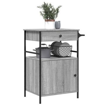 Kitchen Trolley Grey Sonoma 56x43 cm - Durable & Stylish Storage