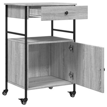 Kitchen Trolley Grey Sonoma 56x43 cm - Durable & Stylish Storage